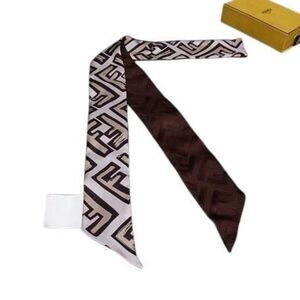 Fendi Silk Brown Scarves